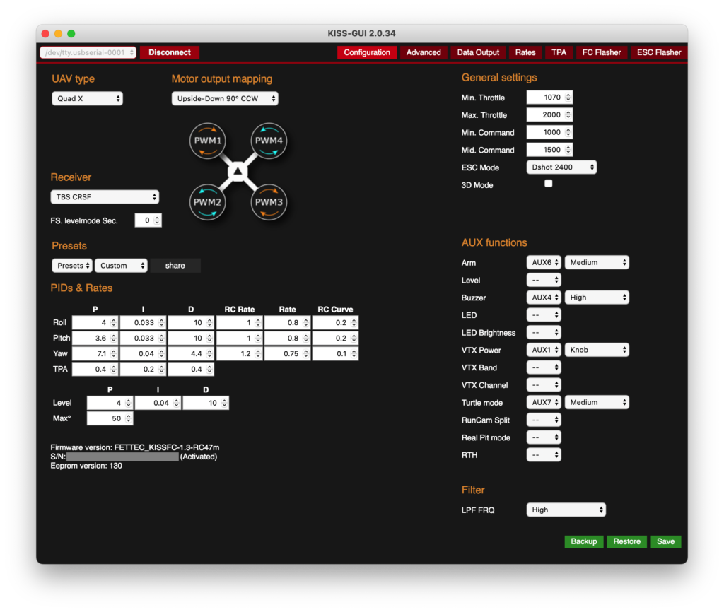 Kiss FC GUI Main Screen